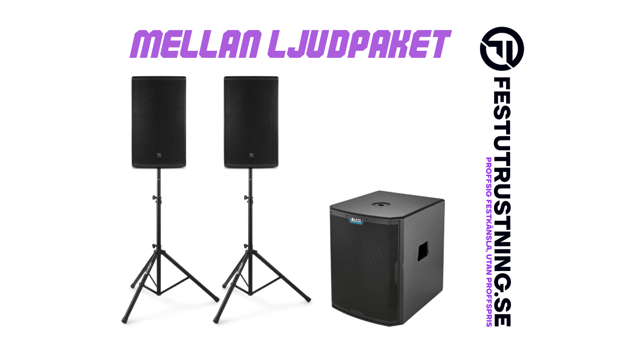 🔊 ljudpaket med subwoofer totalt 5300w peak – proffsljud för fest, bröllop & event