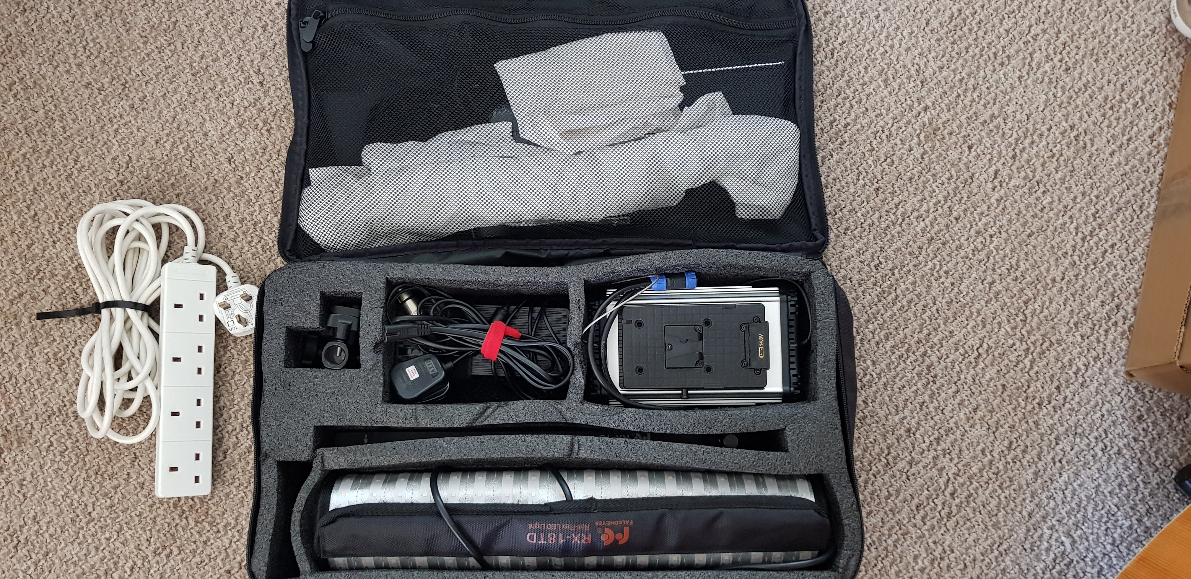 Falconeyes rx-18td set (3) 100w bi-color roll-flex flexible led panels