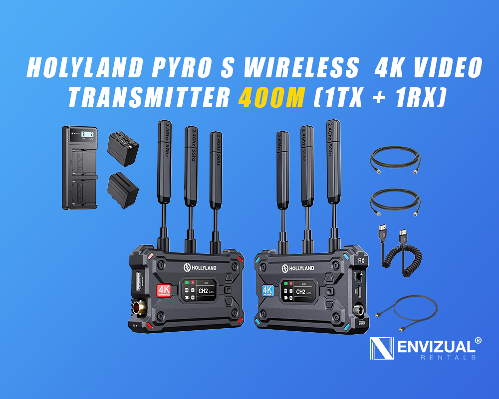 Hollyland pyro s 4k wireless video transmission kit (transmitter & receiver – 400m range)