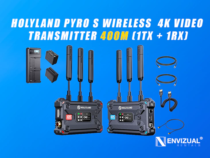 Hollyland pyro s 4k wireless video transmission kit (transmitter & receiver – 400m range)