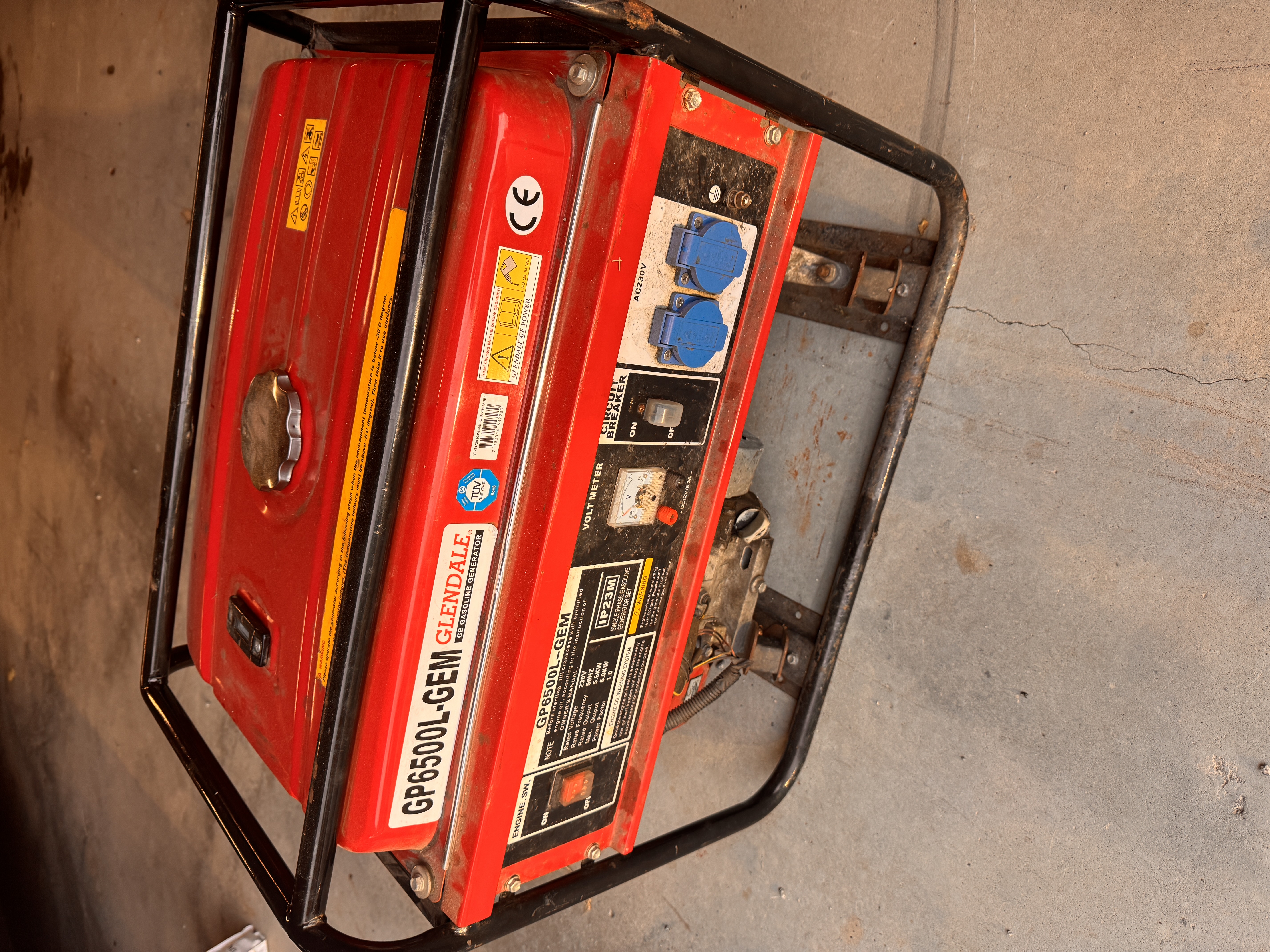 Glendale gp6500l-gem – kraftig aggregat (6 kw)