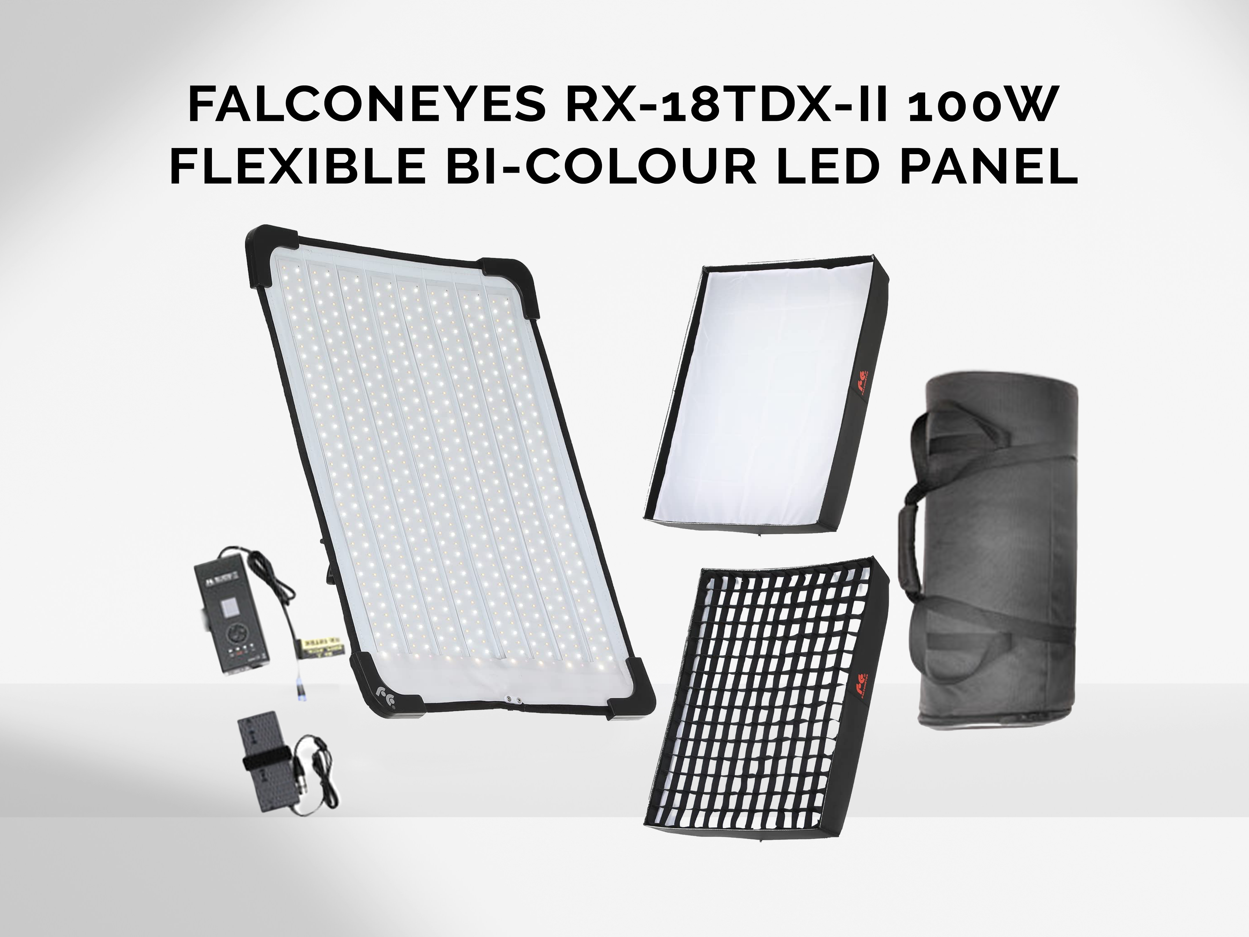 Falcon eyes rx-18tdx-ii bi-colour 100w flexible led panel like amaran f22