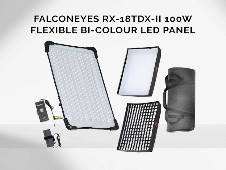 Falcon eyes rx-18tdx-ii bi-colour 100w flexible led panel like amaran f22