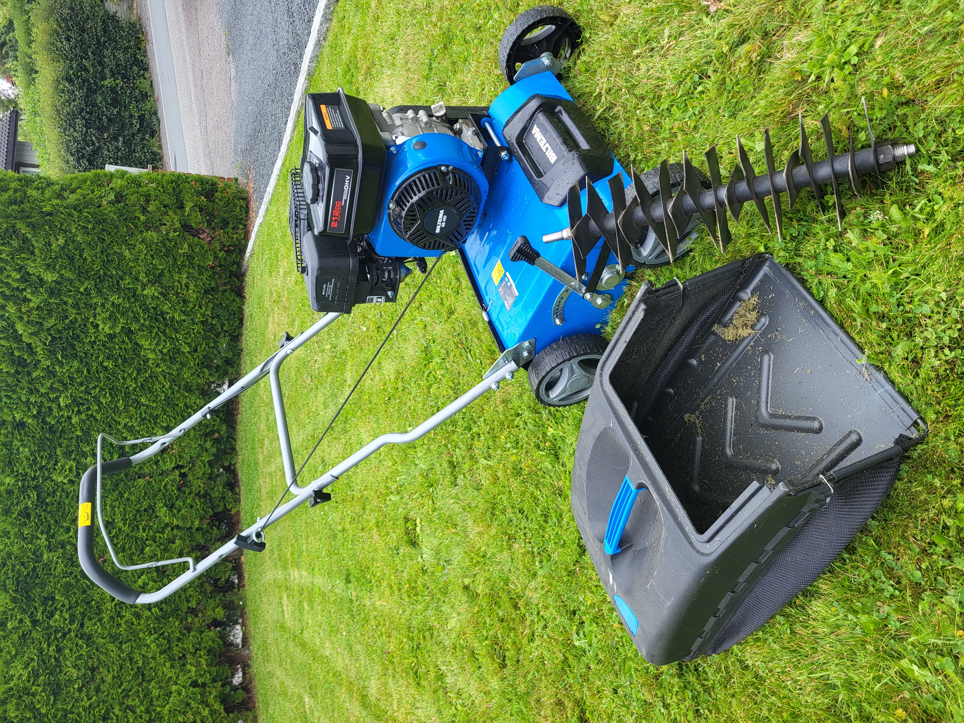 Bensindrevet moseriver/ vertikalskjærer biltema gs400