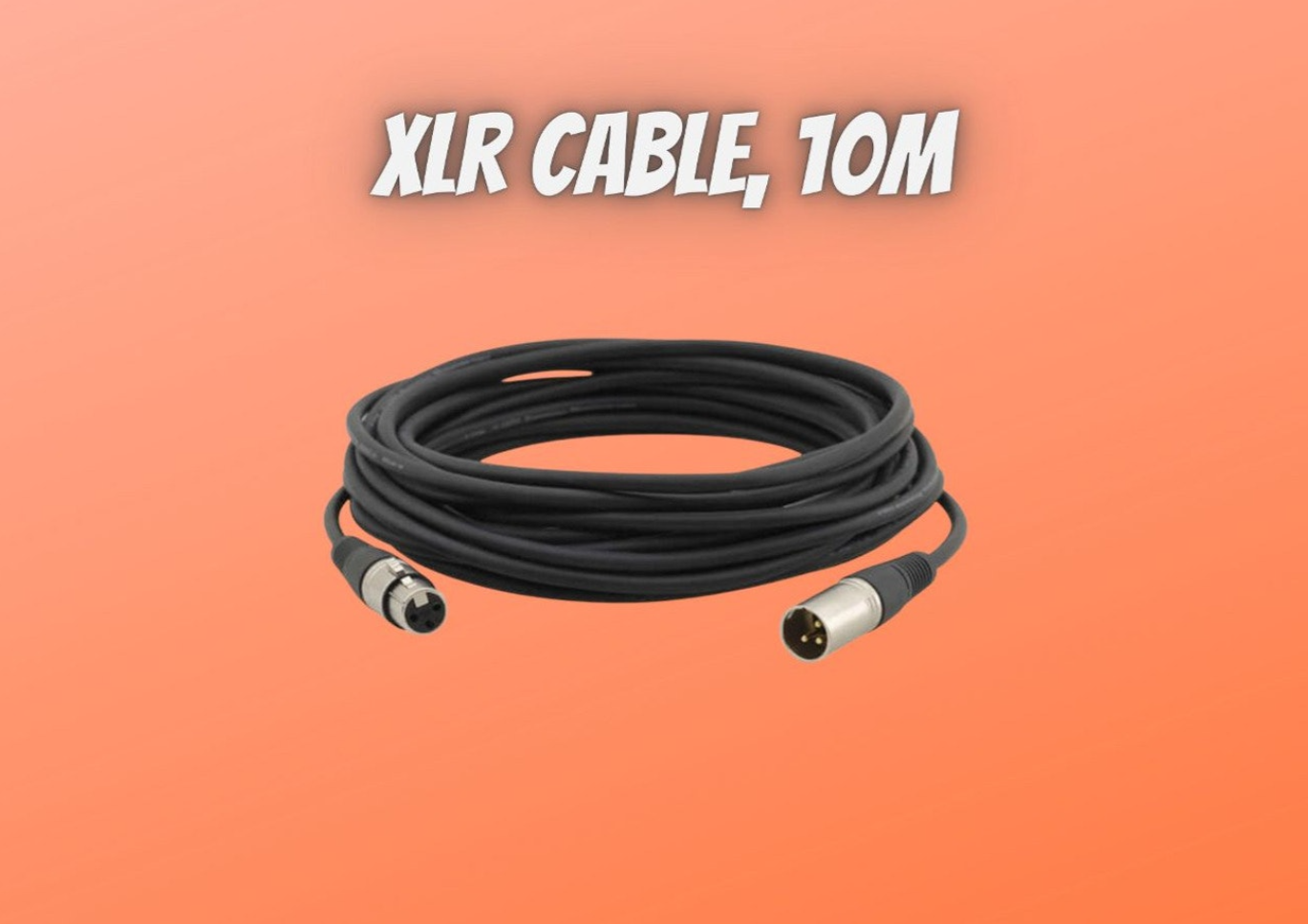 Xlr to xlr cable, 10m