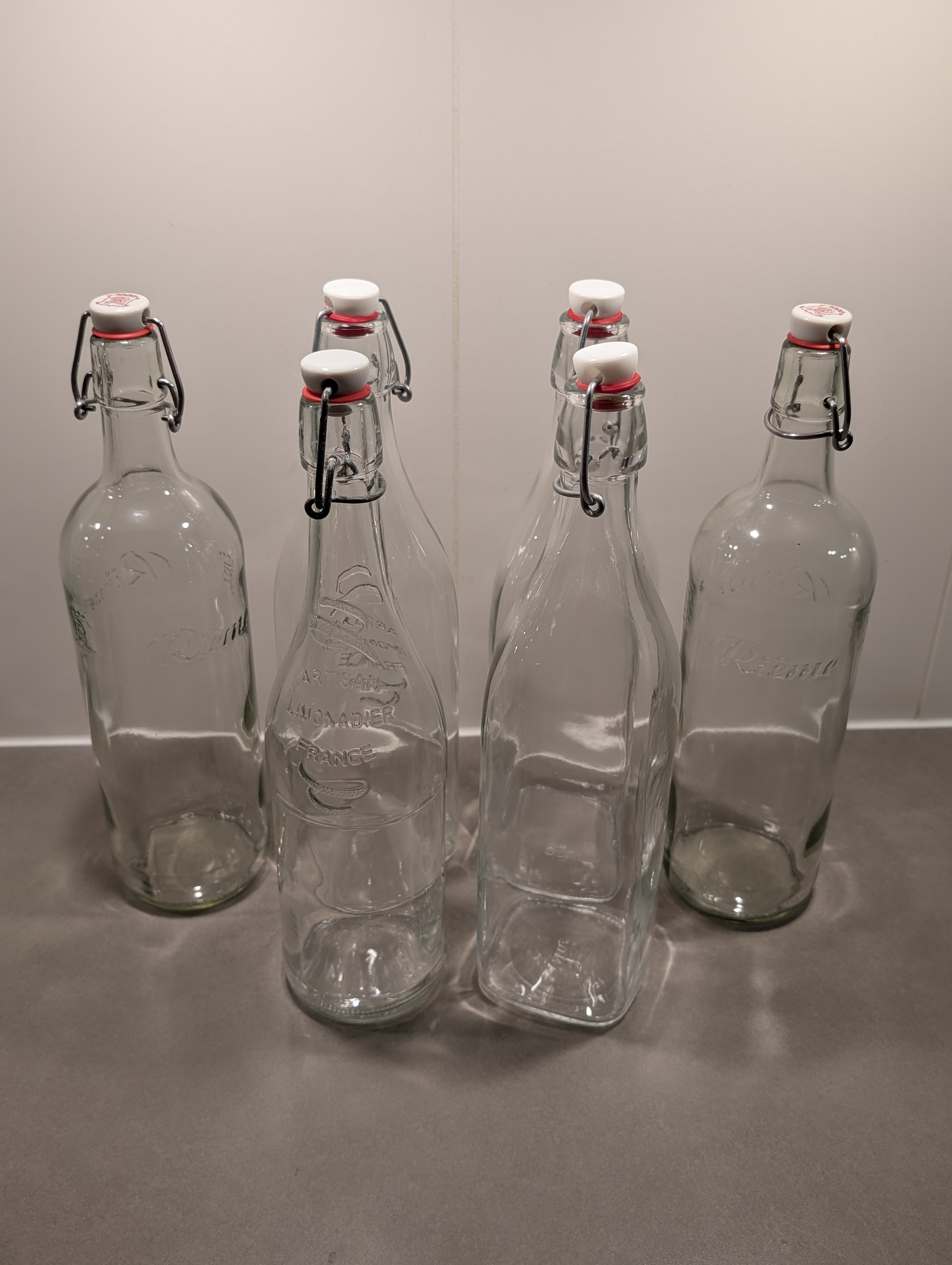 Glasflaskor, vattenkaraffer 6 st