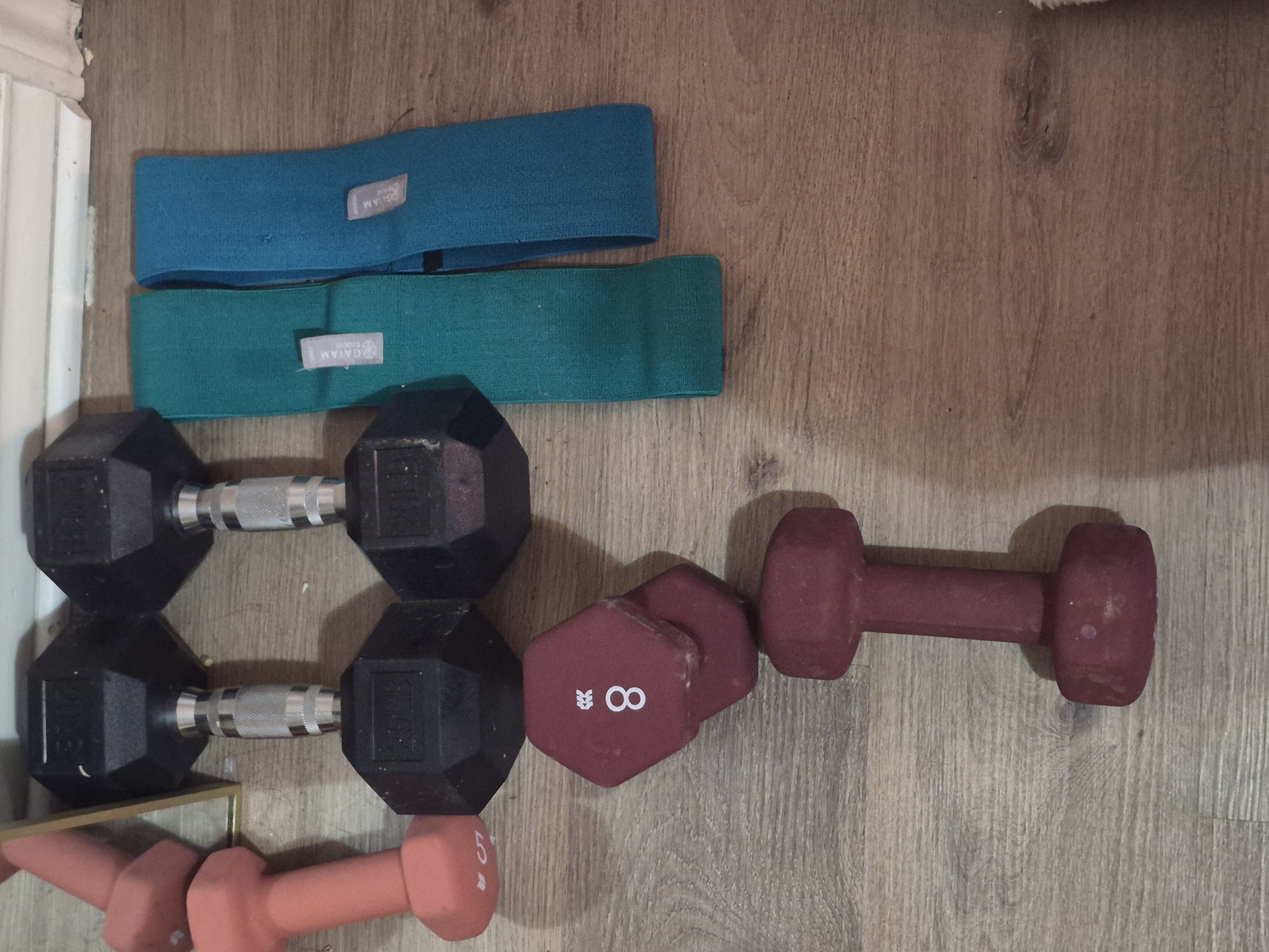 20lb weights, & 8lb weight