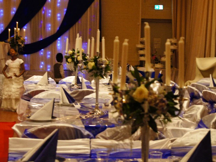 Flowers with candles for events
