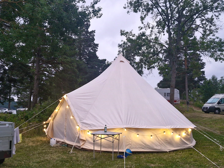 Stort glampingtelt / bomuldstelt - 27m2