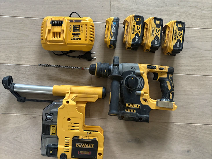 Borrhammare dewalt 18v + dammutsug | sds+ | borra utan damm