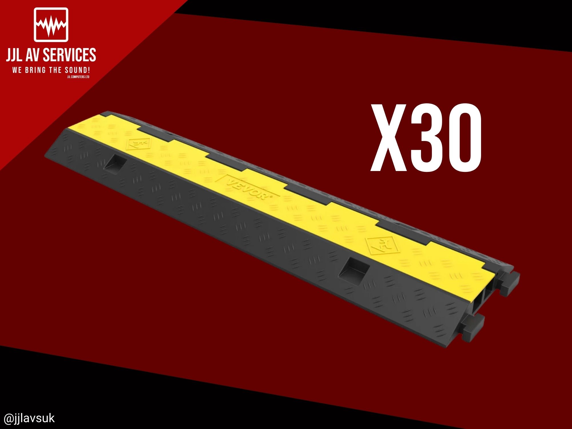 30x 2 channel heavy duty cable ramp 1m