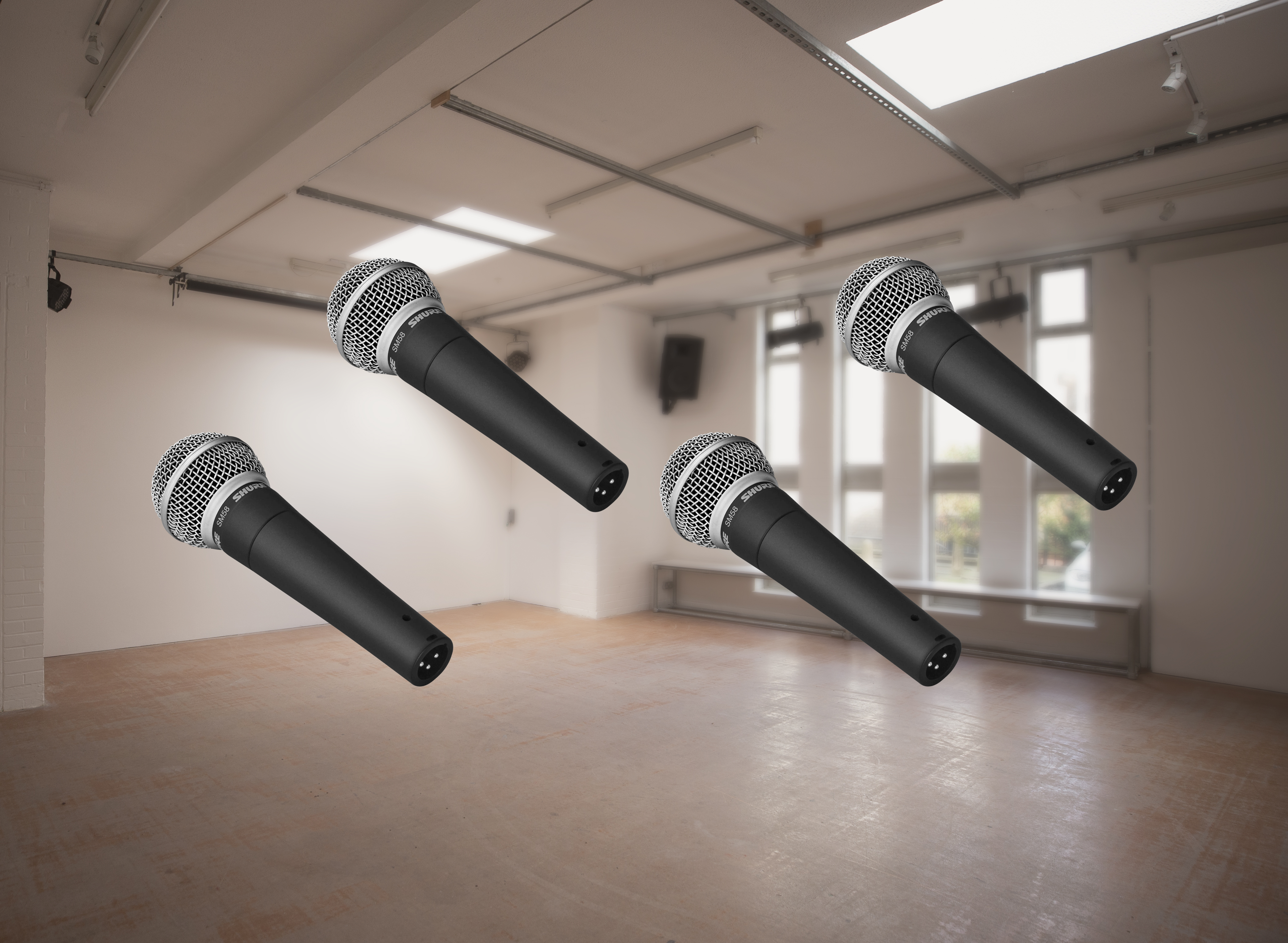4 x shure sm58 microphones 
