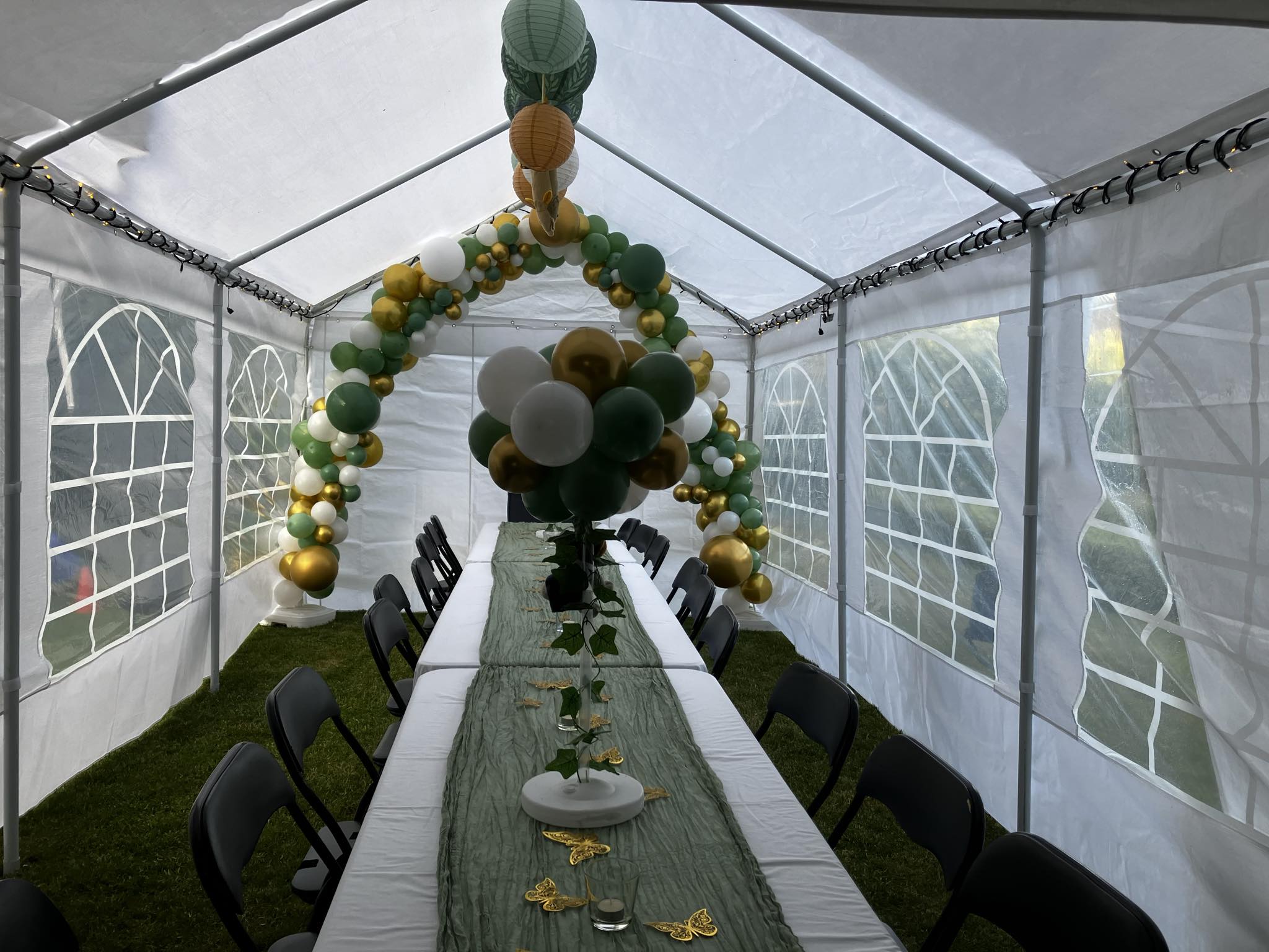 3x6m partytält med kraftig stomme