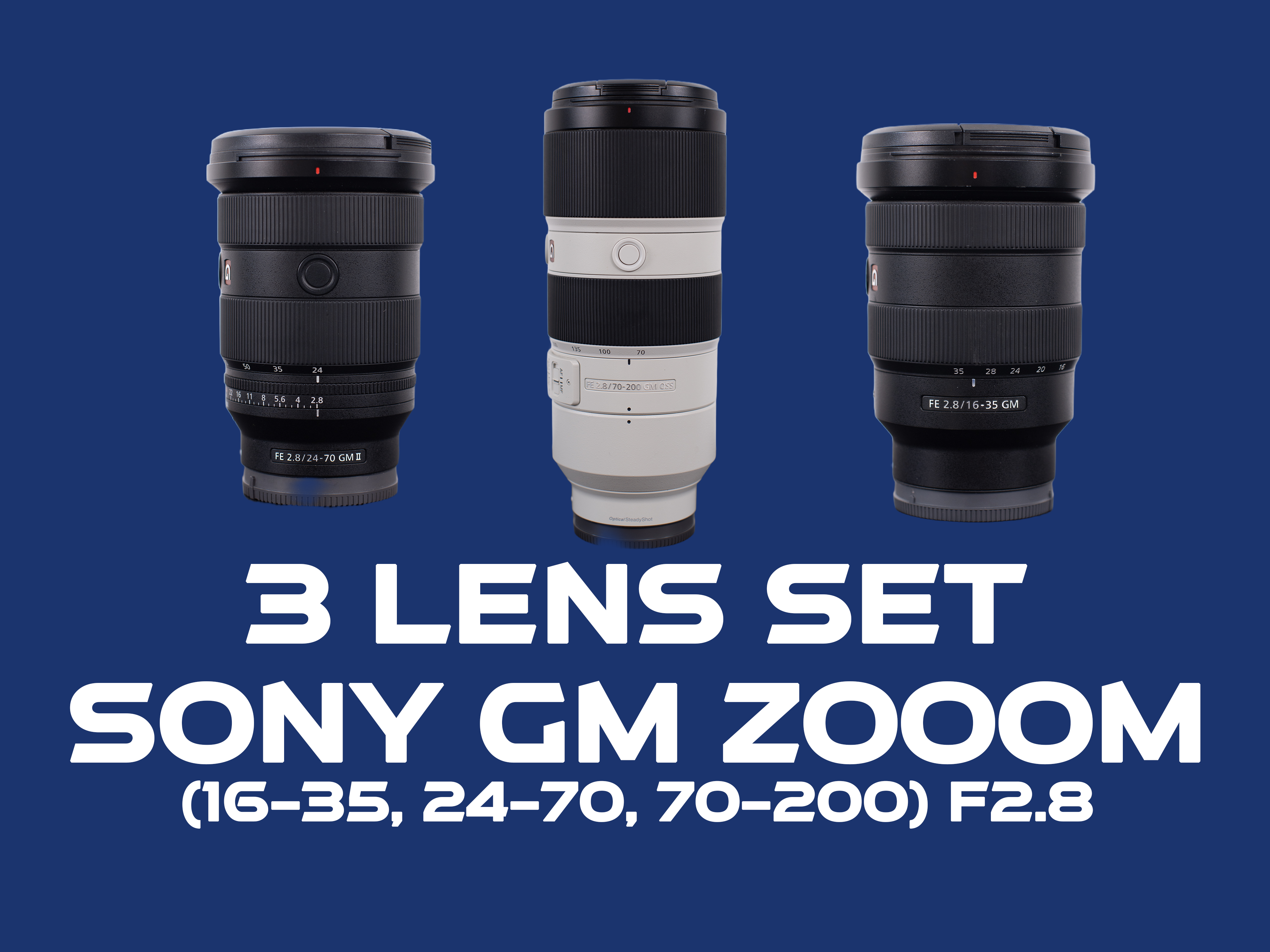 Sony gm 3 zoom set 16-35, 20-70, 70-200