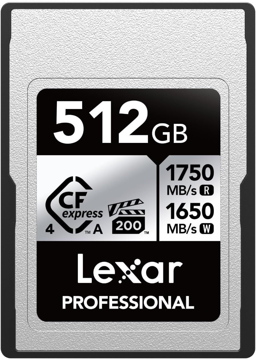 512gb lexar professional silver cfexpress 4.0 type a memory card - for sony