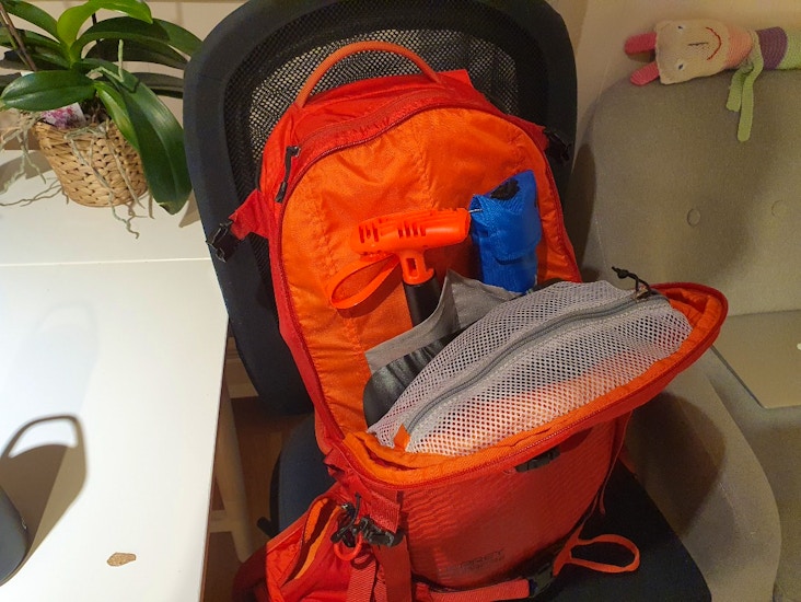 Topptursekk + skredutstyr