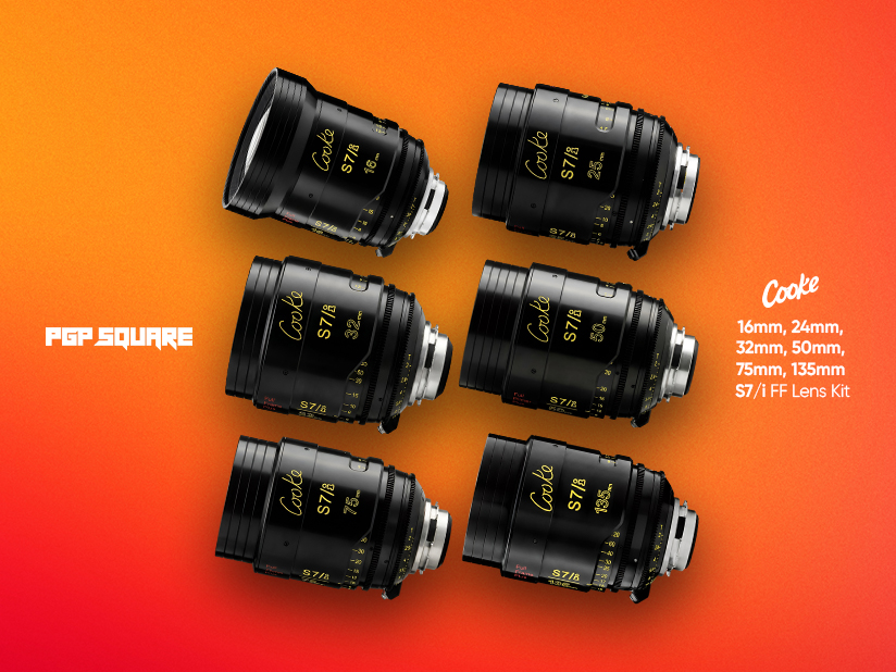 Cooke s7/i full frame plus 5-lens prime set (25, 32, 50, 75, 135mm)