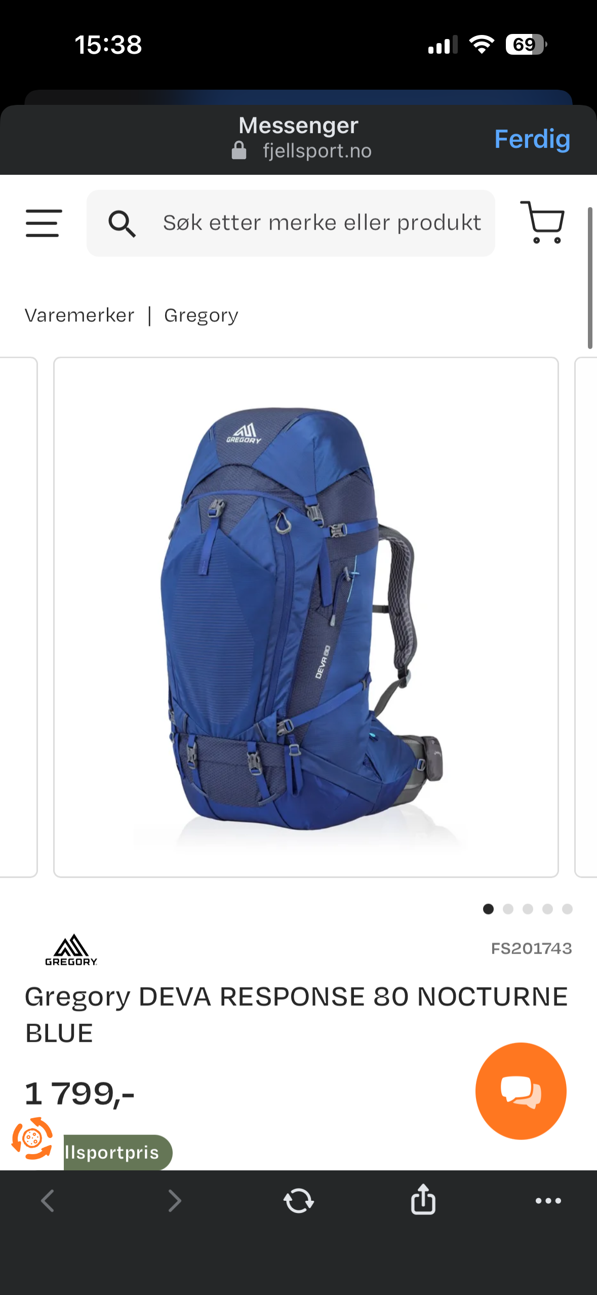 Tursekk dame 80 l