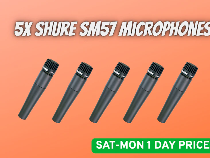 5x shure sm57 dynamic microphone instrument microphone