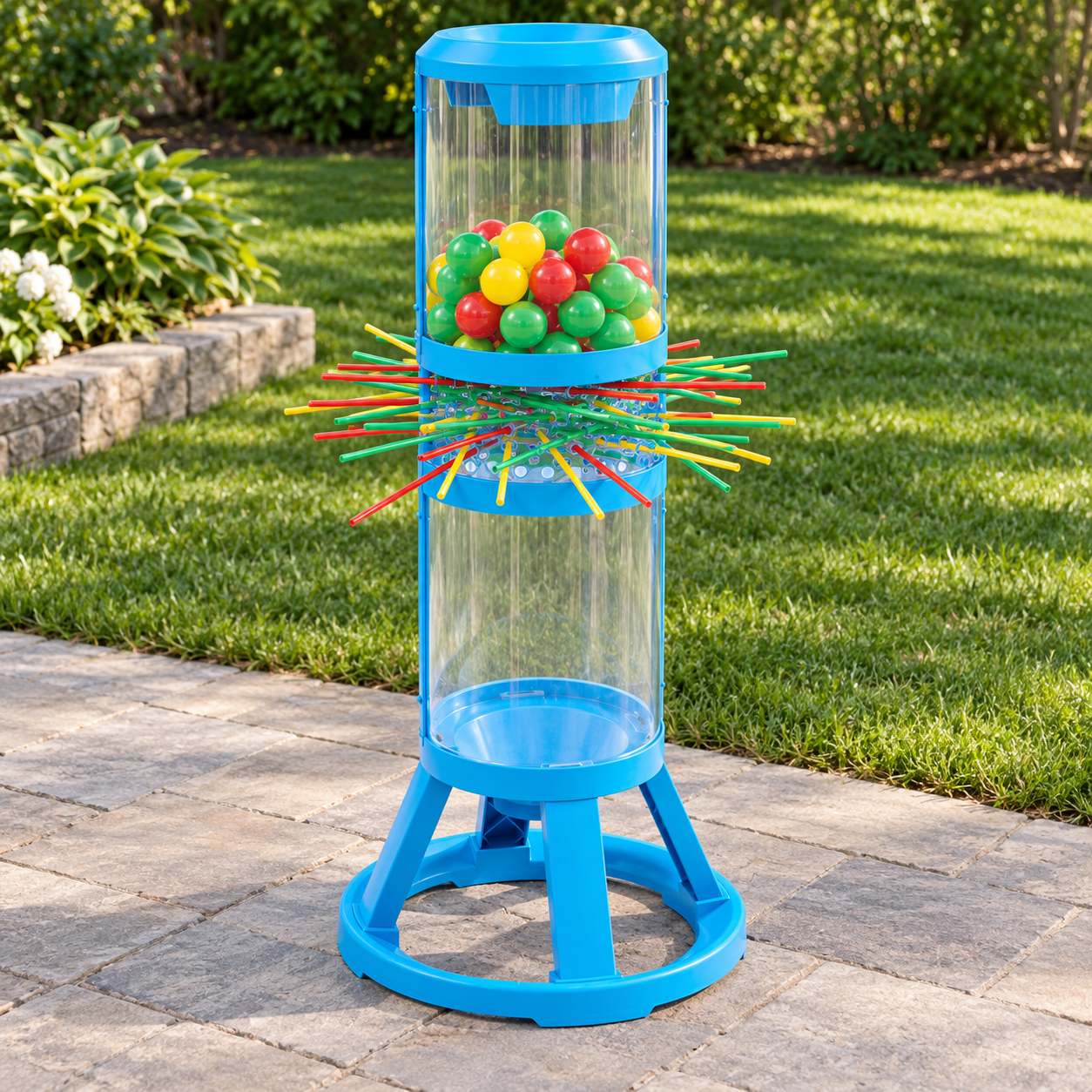 Giant kerplunk yard game 