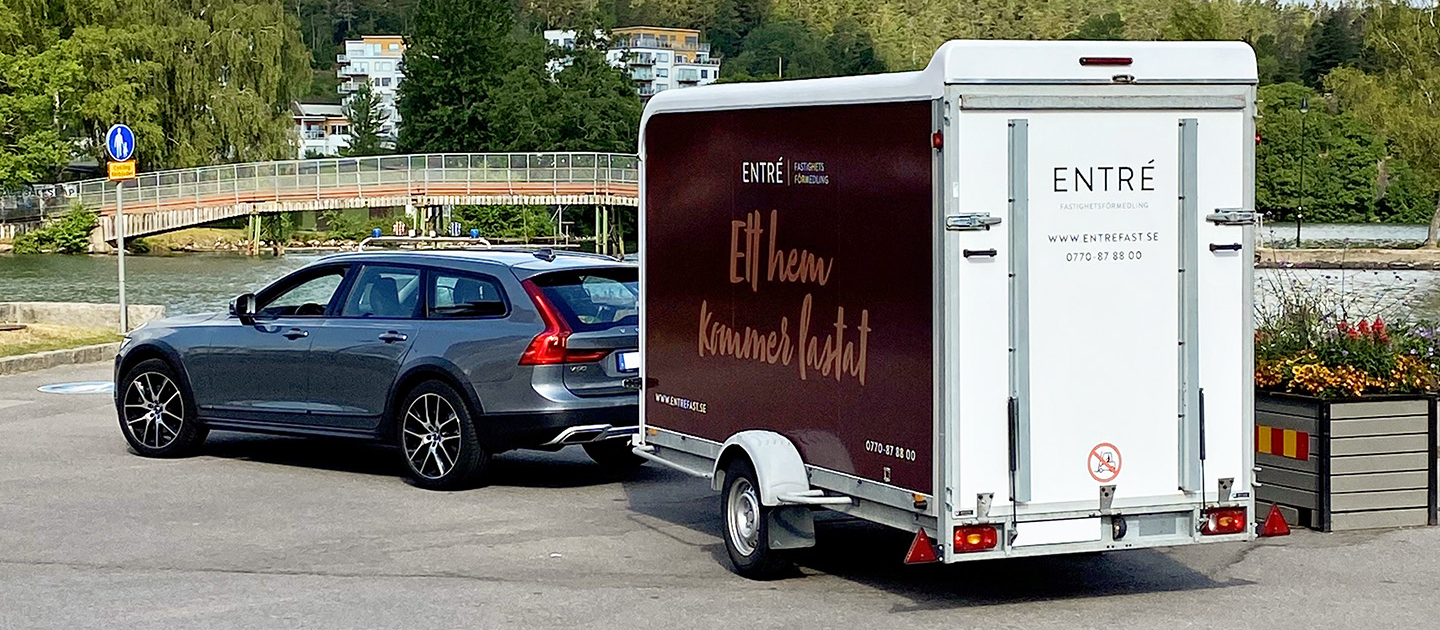 Stort flyttsläp 11m³ med lastramp