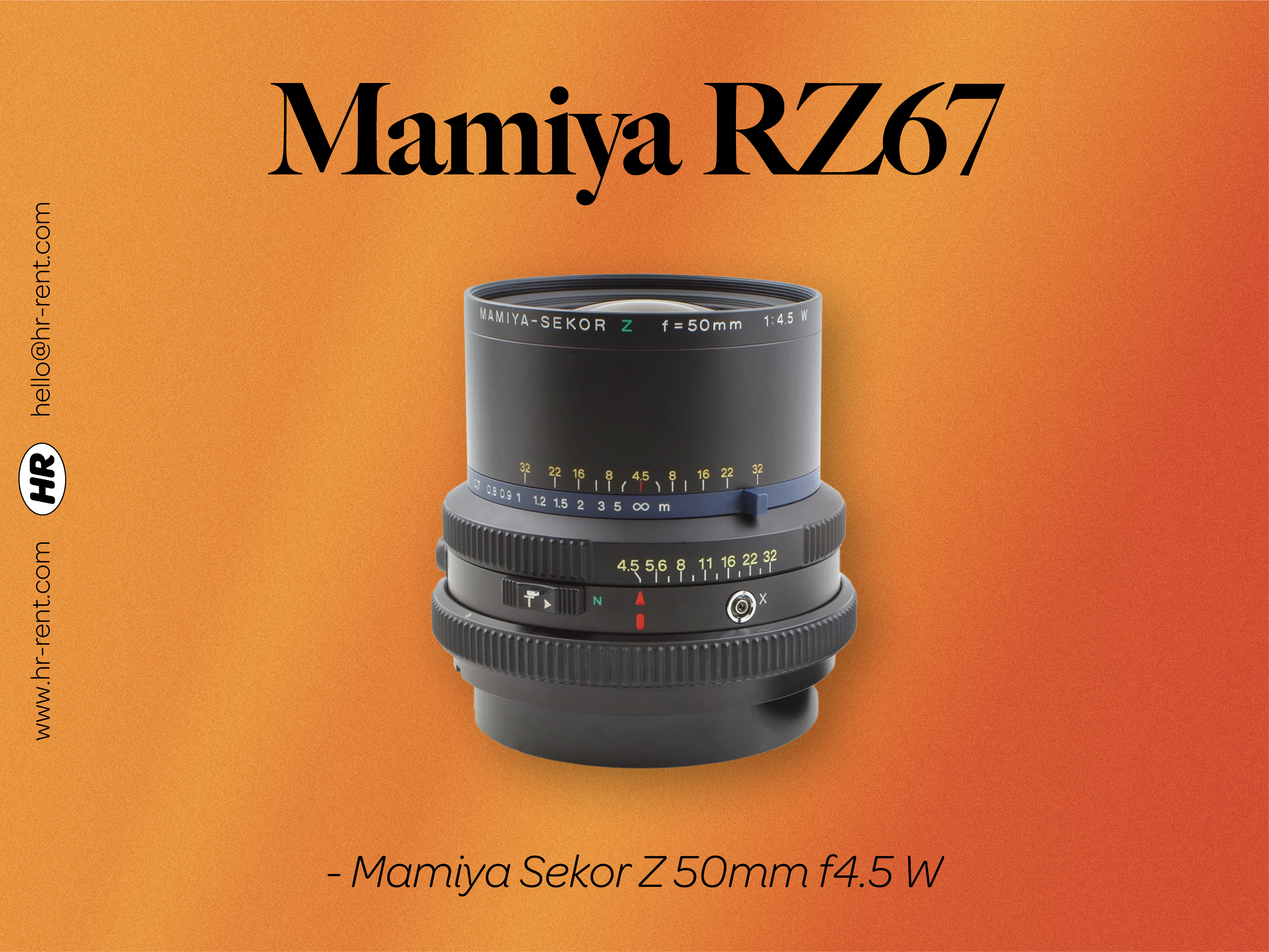 Mamiya sekor z 50mm f4.5 w lens (mamiya rz67 pro ii)