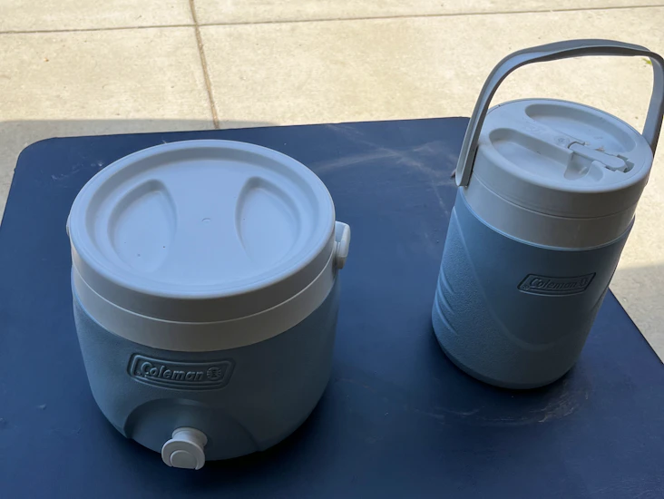 1 and 2 gallon water jugs