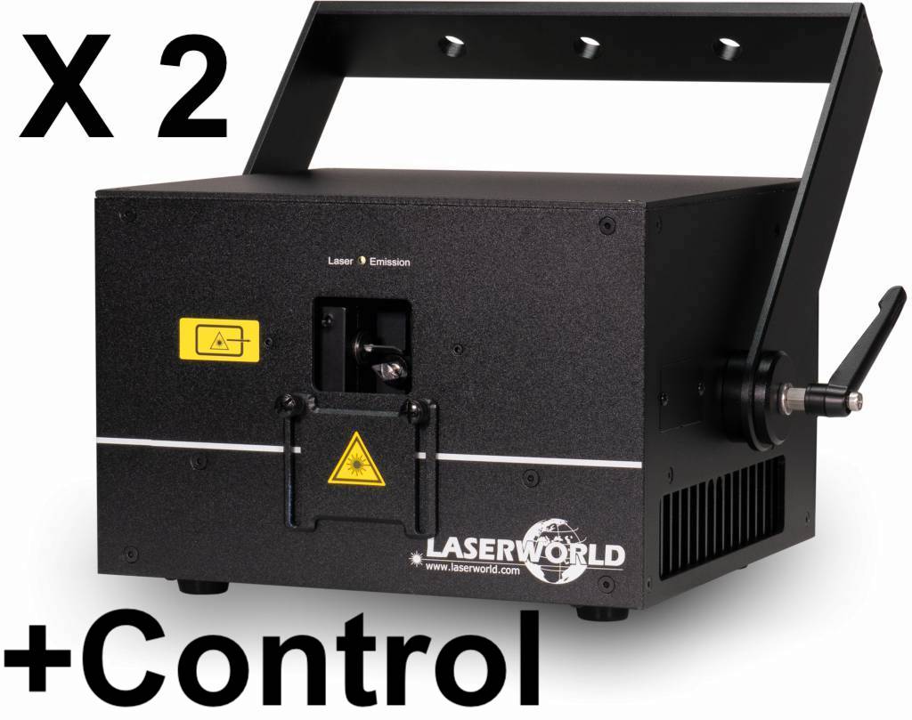 2 x laserworld ds3000 mk4 rgb laser w/control laptop