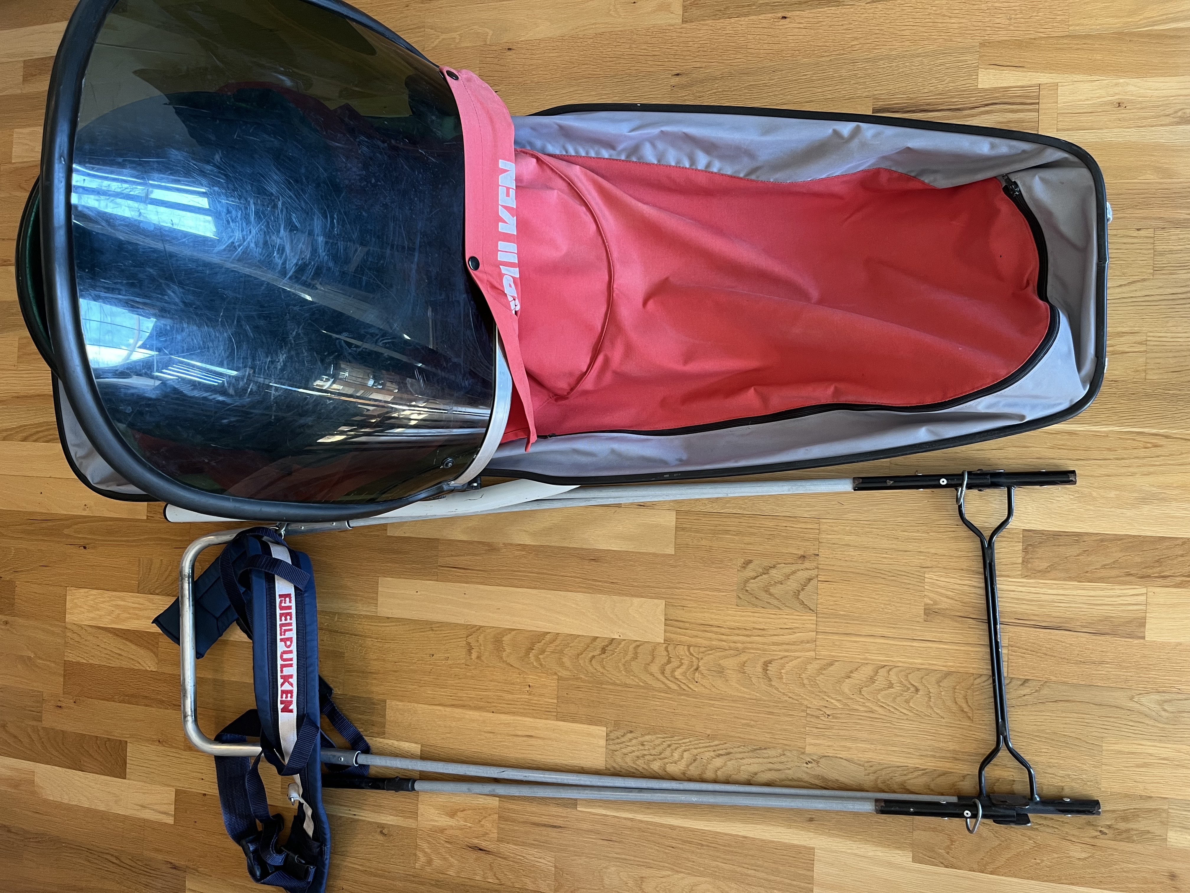 Fjellpulken med drag og sele