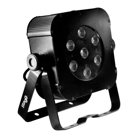 10x stagg flatpar 2 led-par i flightcase til leie – komplett uplighting/wash-sett