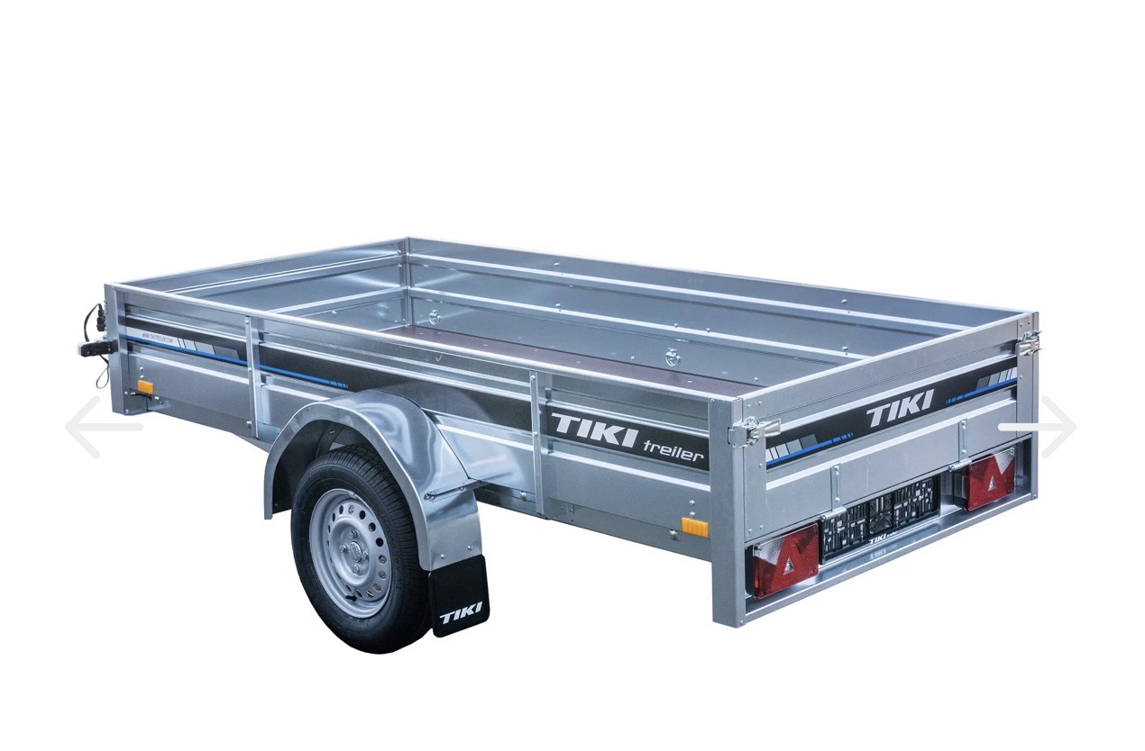 Tilhenger m/ tipp leies ut (750kg tot.vekt)