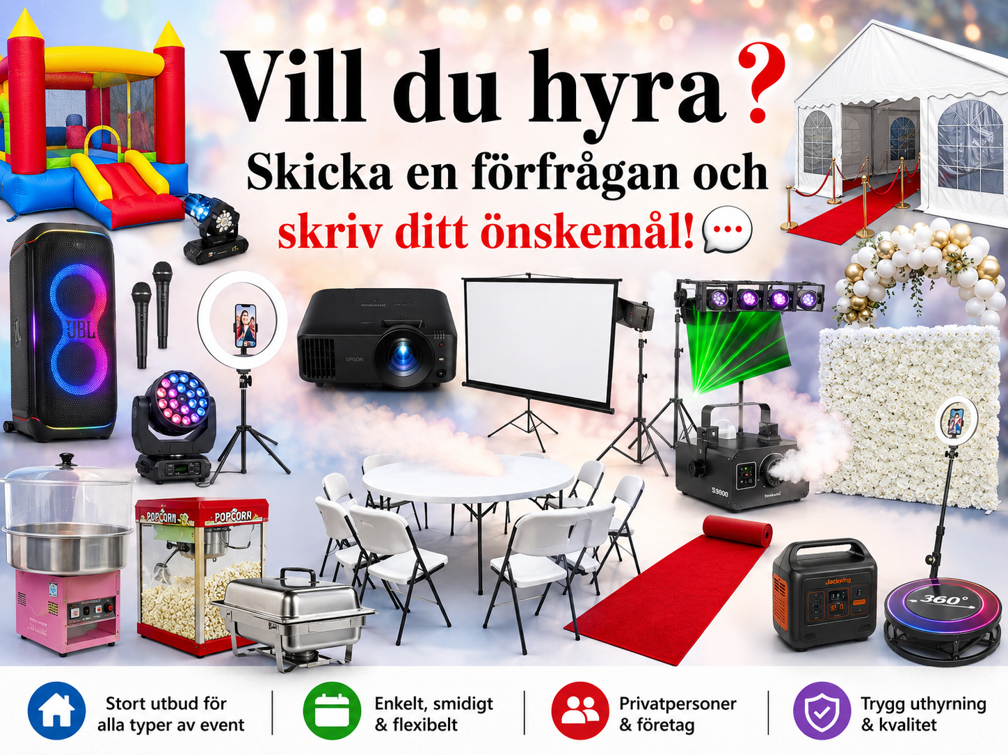 🎉 vill du hyra något? skicka en förfrågan här!