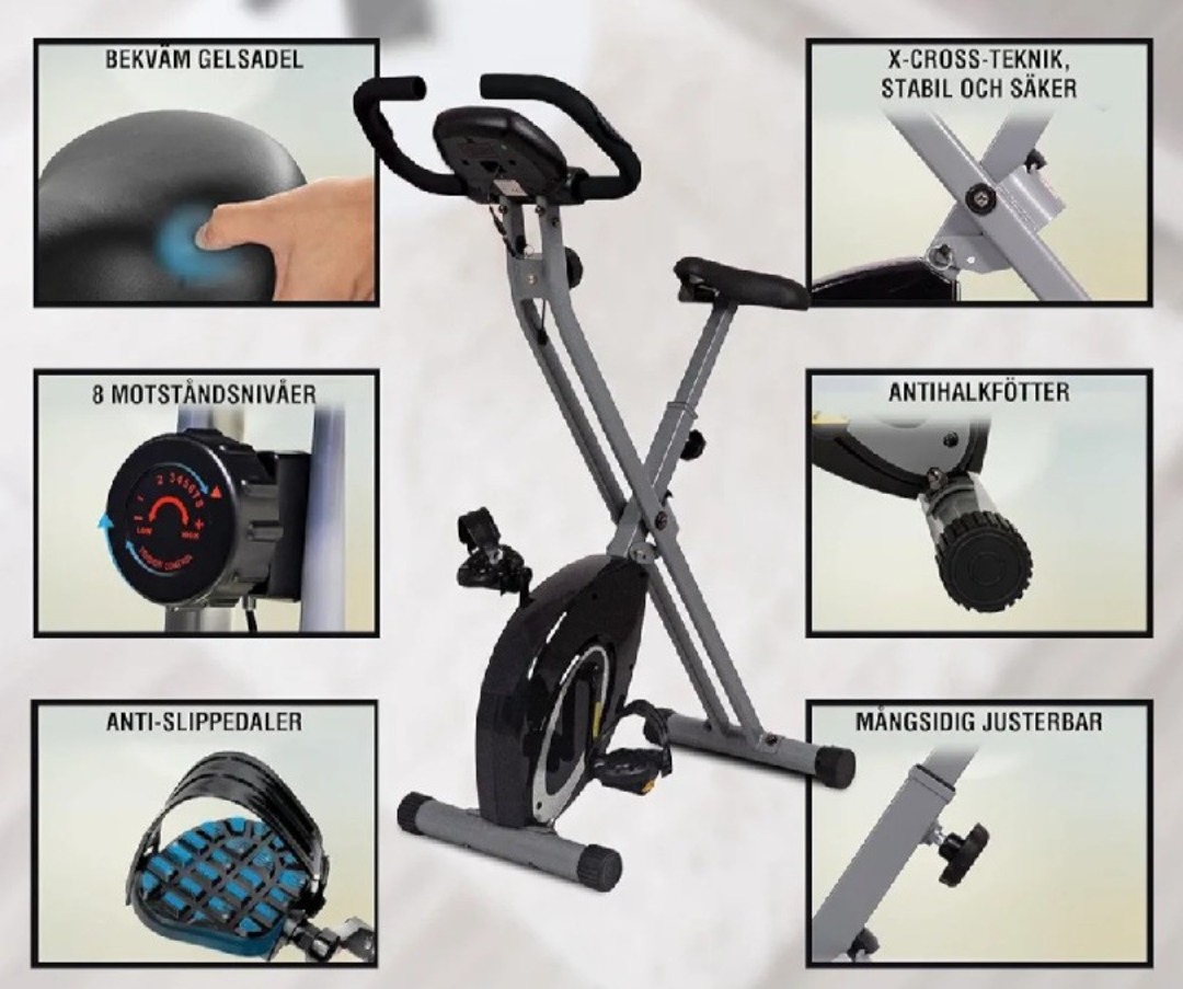 Hopfällbar motionscykel