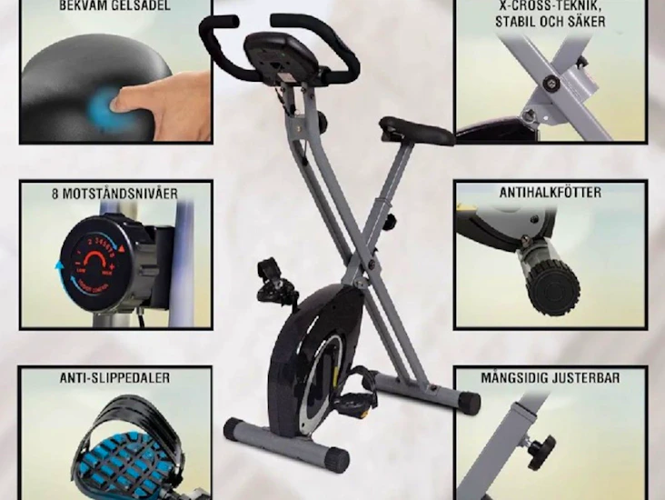 Hopfällbar motionscykel