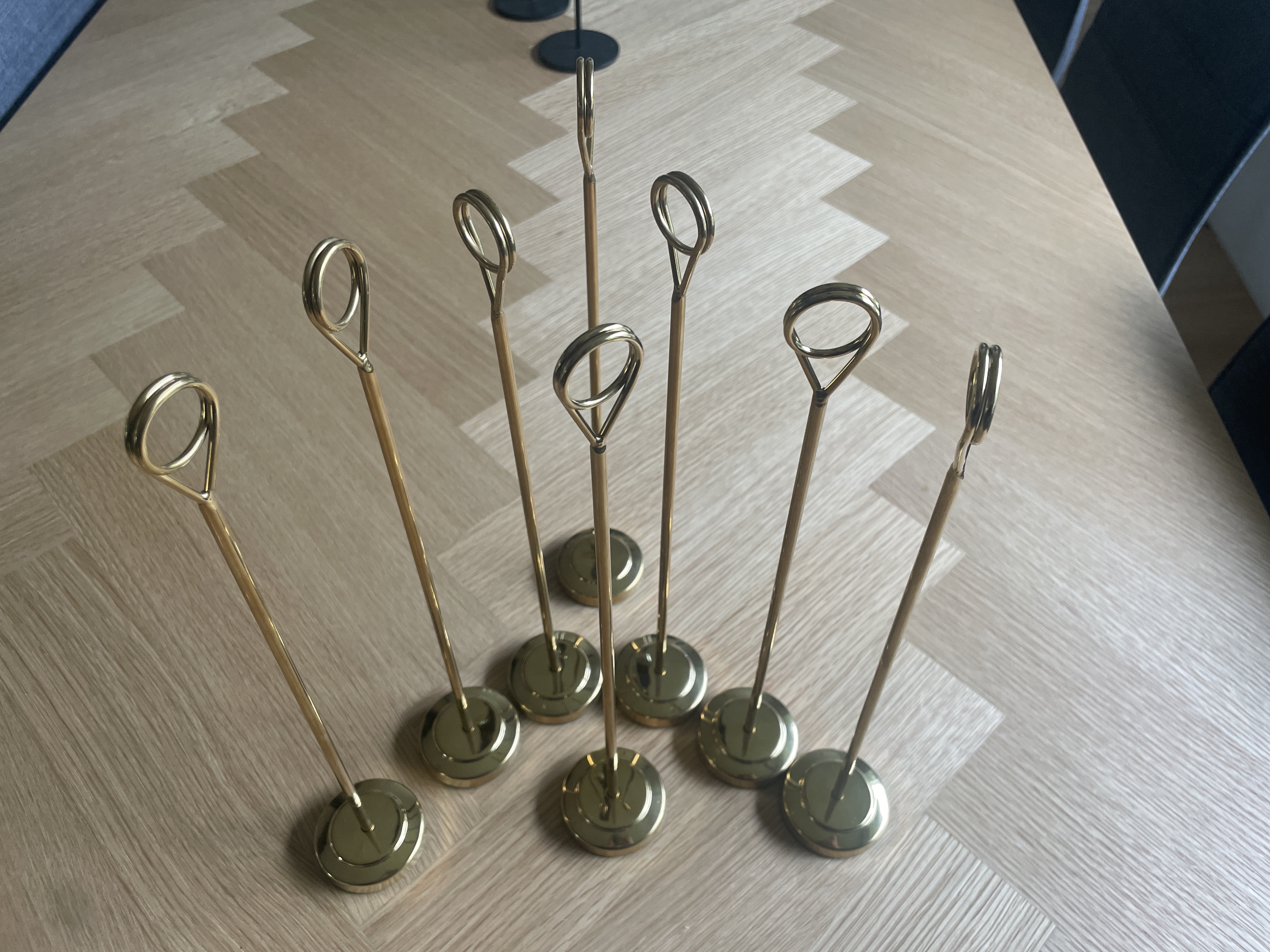 Table number holders + numbers
