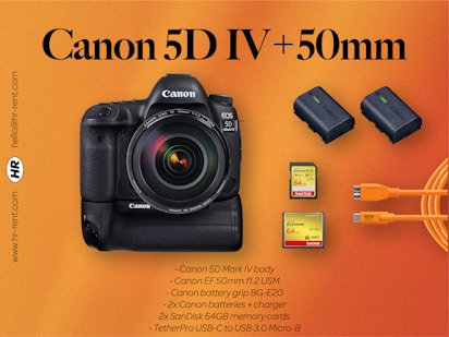 Rent Canon 5D Mark IV body EF 50mm battery grip (Canon