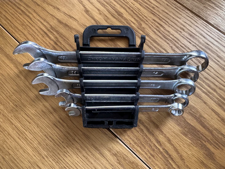 5 piece steel ratchet wrench set