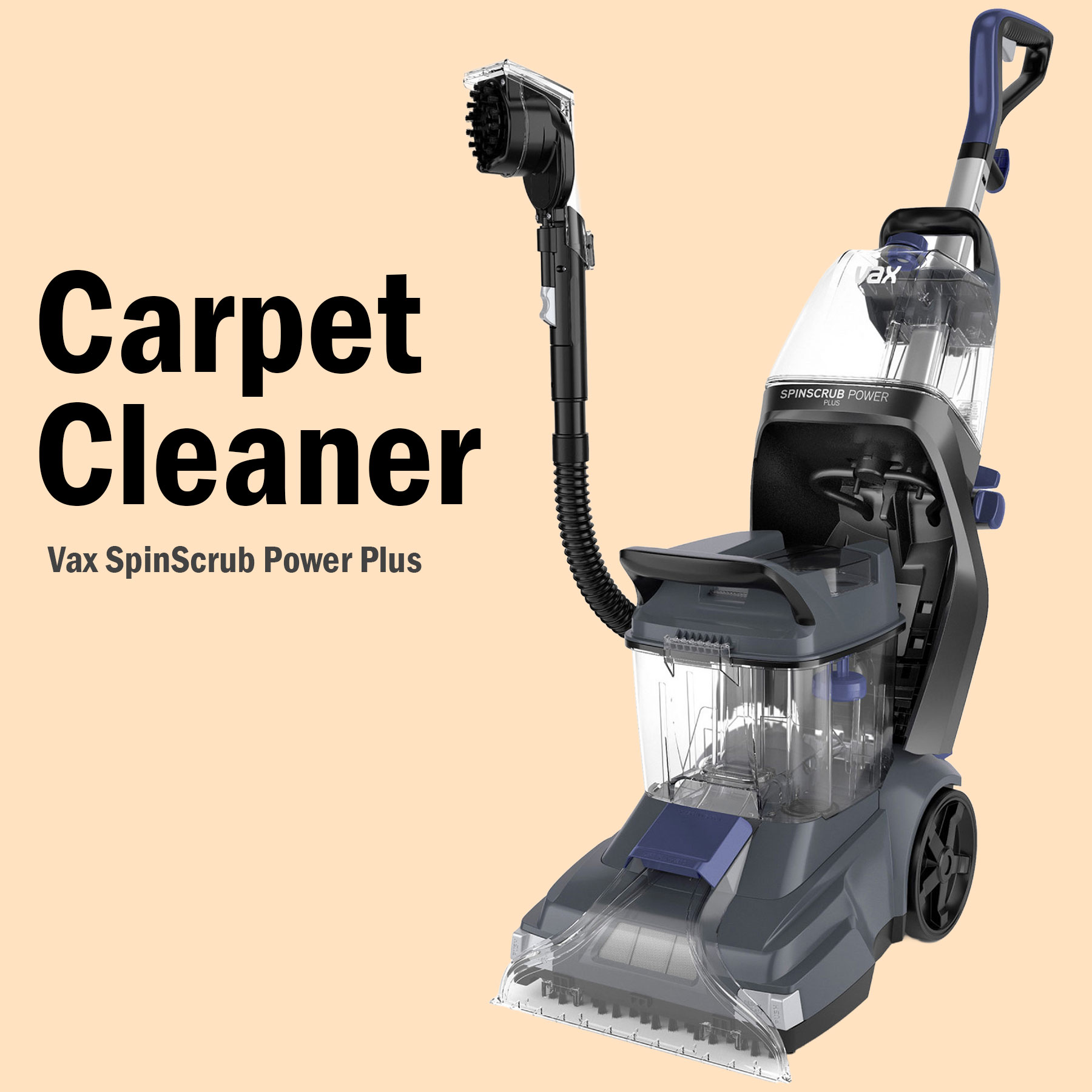 Vax spinscrub power plus corded carpet cleaner (with handheld spinscrub tool)