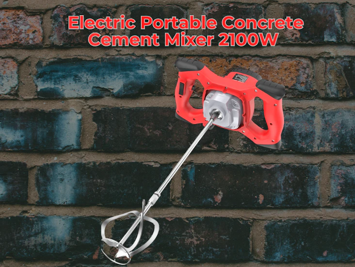 Concrete cement mixer 2100w electric paddle mixer