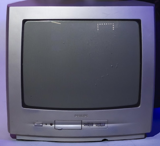 Vintage silver phillips tv