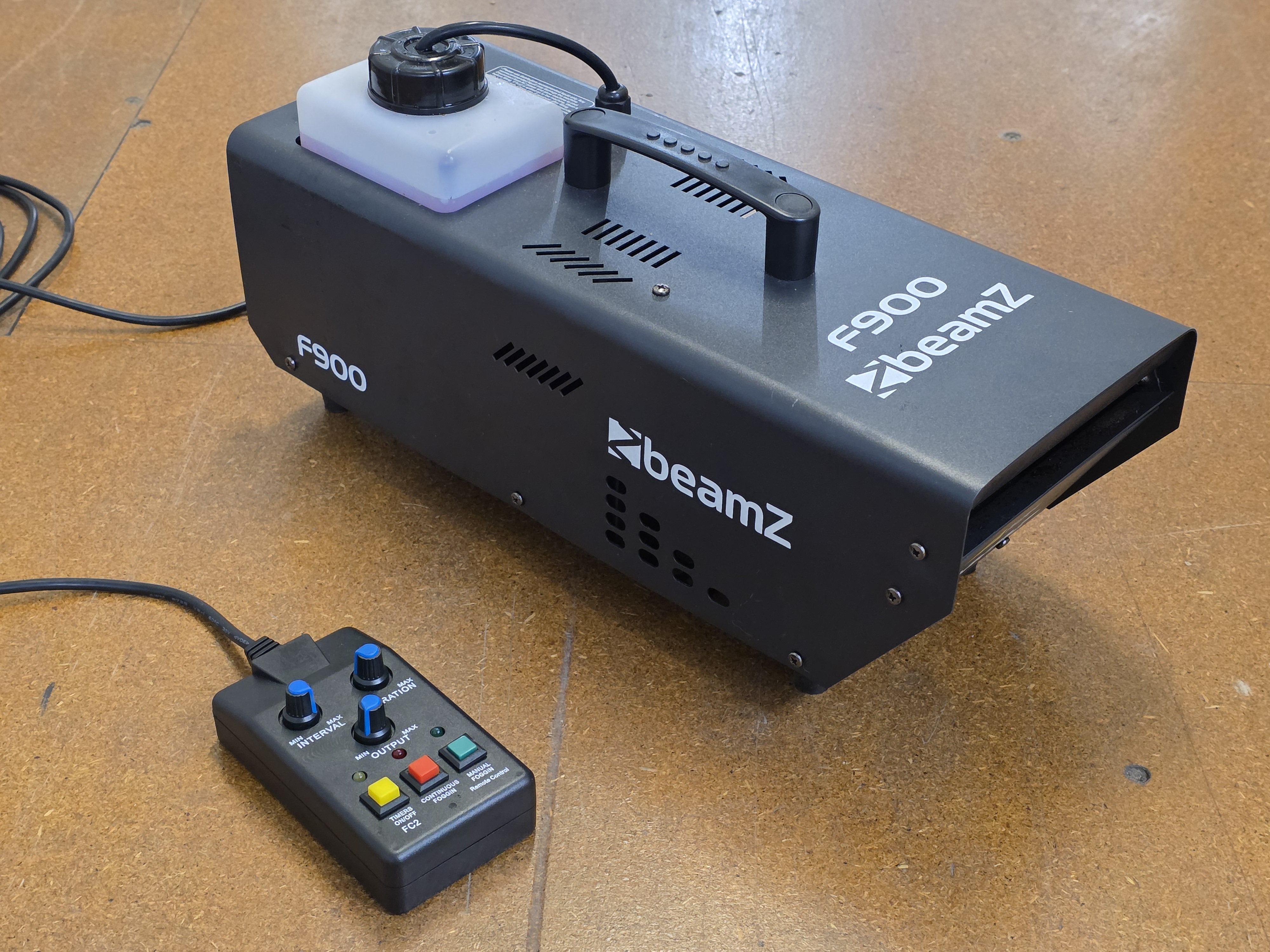 Dj booth, lights, and smoke package