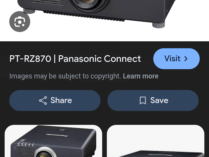 Panasonic ptdz870 8,500 lumens