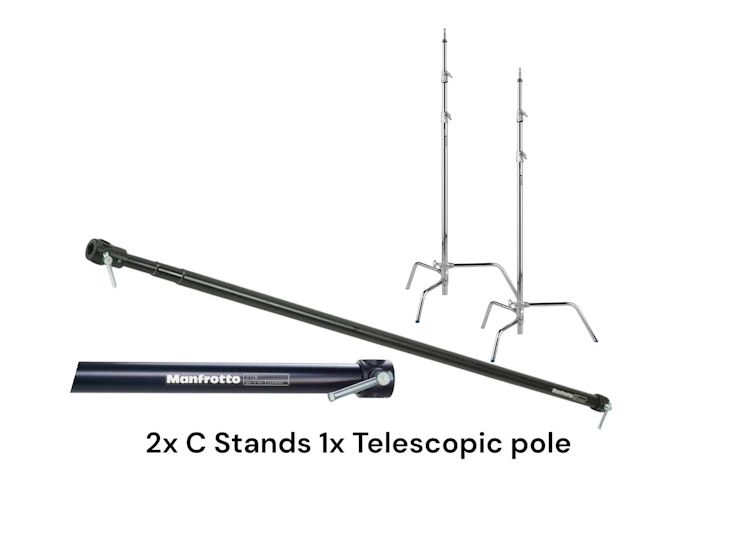 Manfrotto backdrop support telescopic top pole c stand studio photography camera background stands overhead