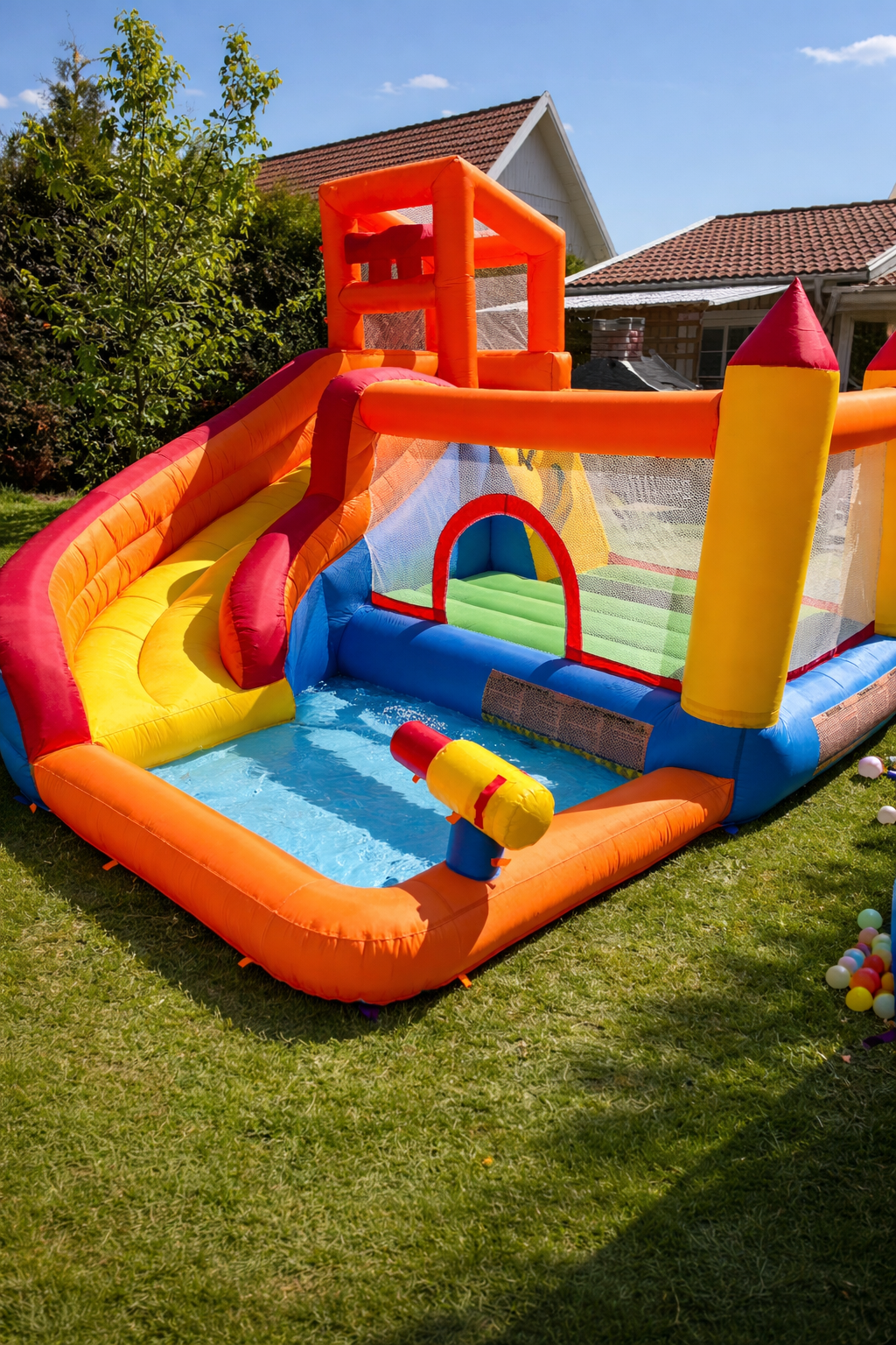  hoppborg med rutschkana & vattenlek – perfekt för barnkalas! 2026