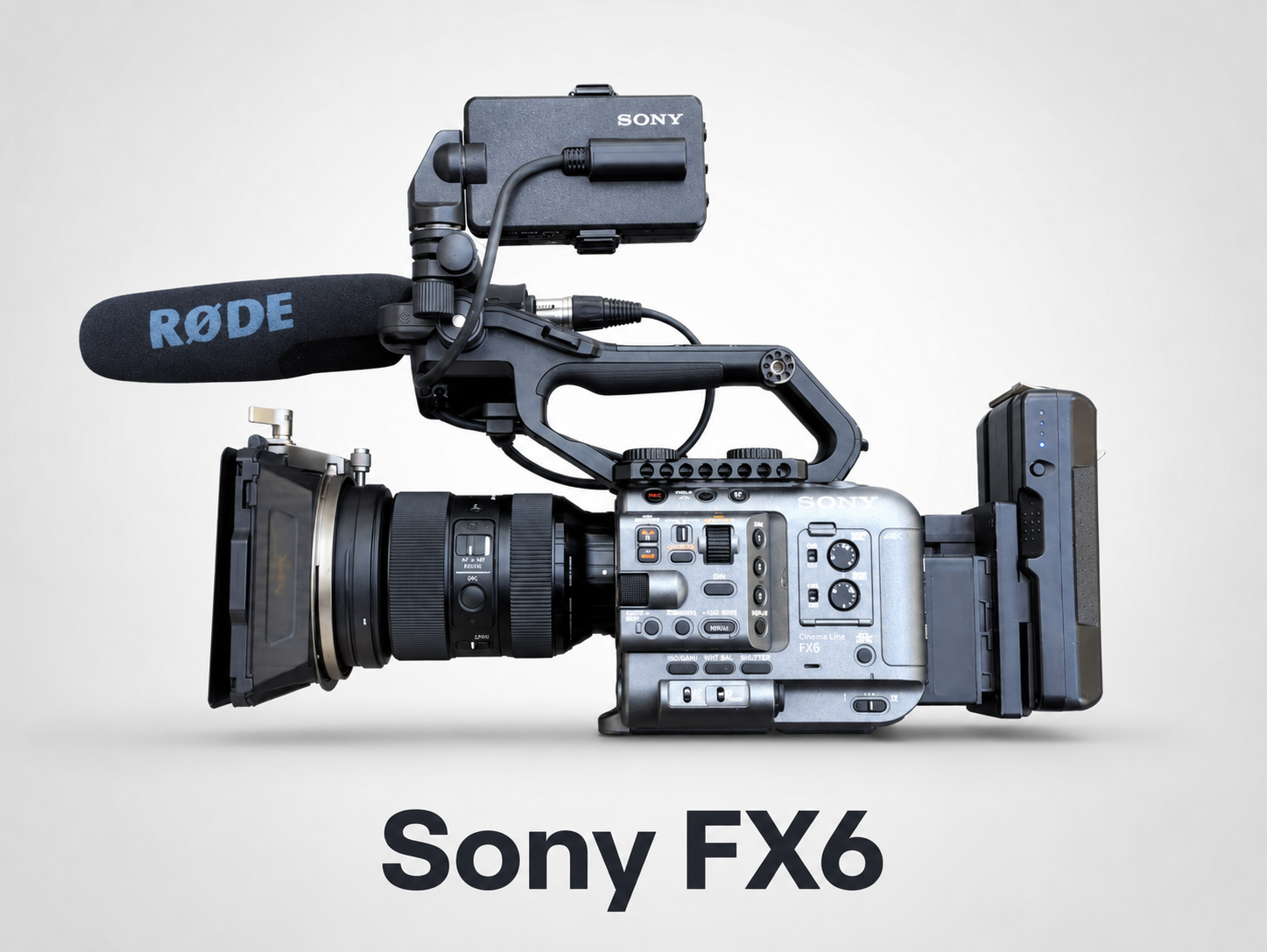 Sony fx6 with sigma 24-70mm with 4 batteries & cf express a 