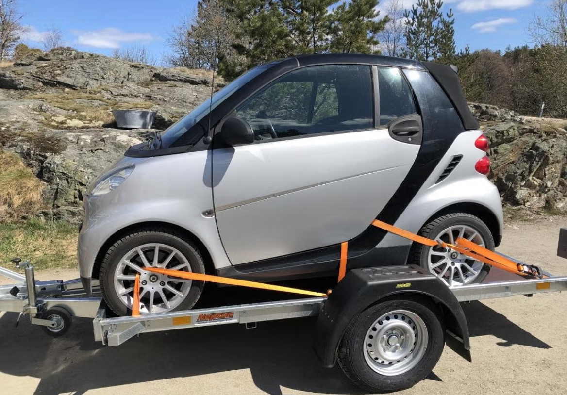 Släp för mopedbil atv utv fyrhjuling dumper maskiner lastar 1000kg