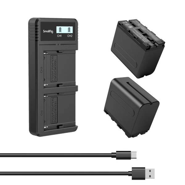 Smallrig np-f970 camera battery and charger kit 3823