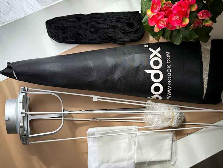2x godox umbrella softbox ja softgrid 60x90cm