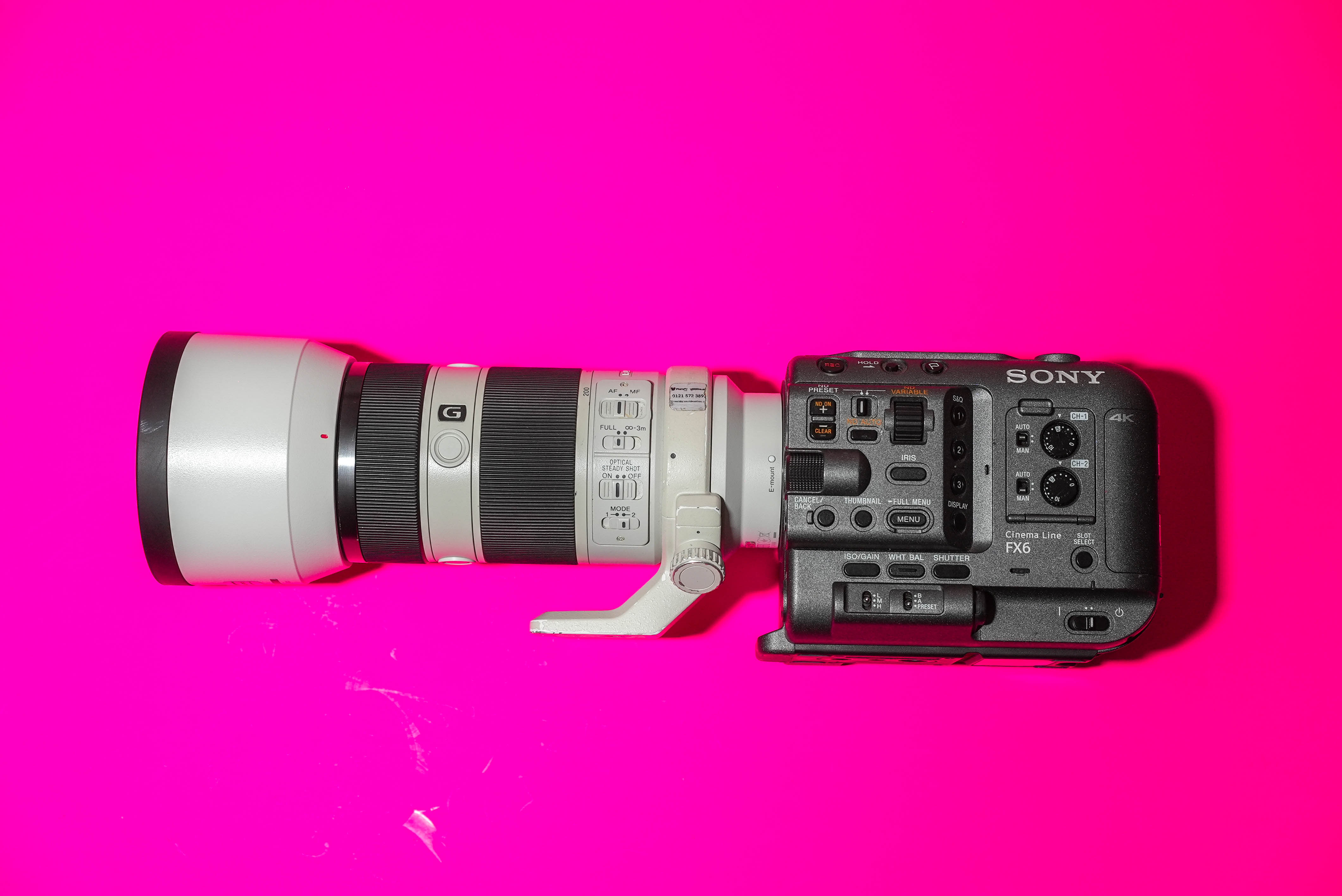 Sony fx6 camera  + sony 70-200 f4 lens 4k full frame cine cinema