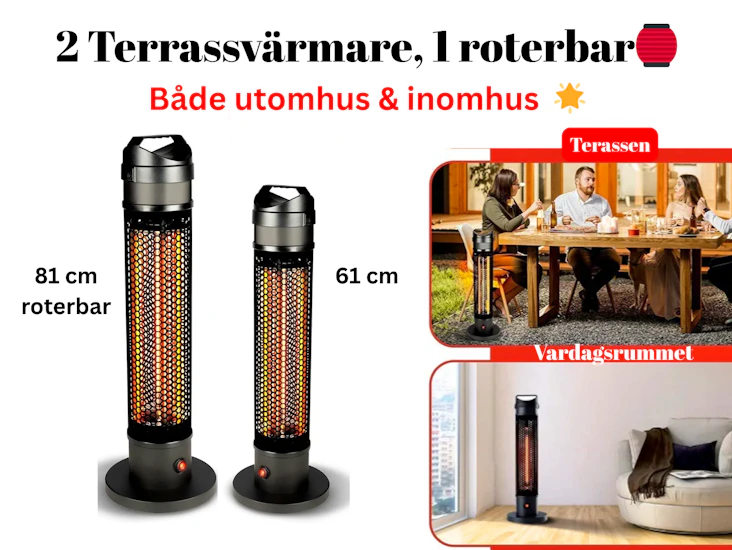2 terrassvärmare! perfekt för festen, större altaner, uterum eller dubbelt mys på balkongen! 🔥